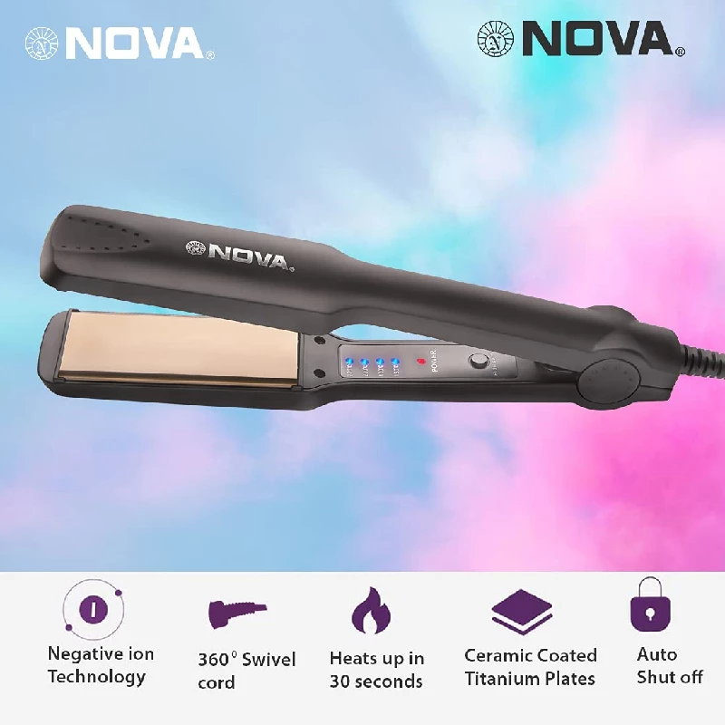 Nova NHS 860 Hair Straightener- Black, 450 g-3.webp